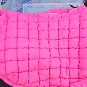 Bright Pink Quilted Fashion Bag
